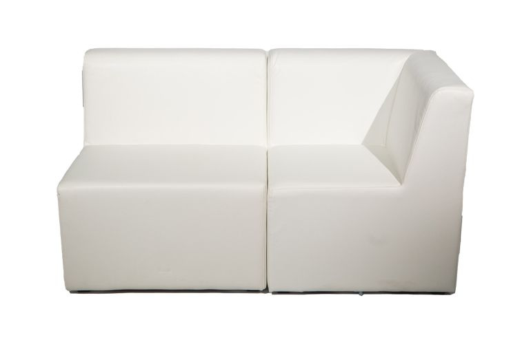 Modular armchair, white