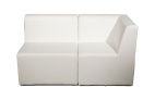 Modular armchair, white